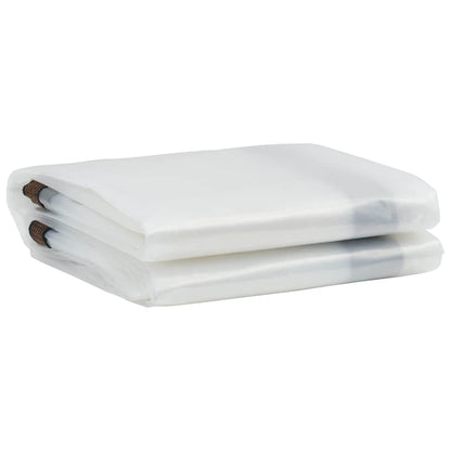 Doorzichtig zeildoek met zeilringen 2x4 m polyethyleen
