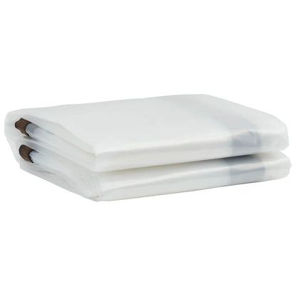 Doorzichtig zeildoek met zeilringen 2x6 m polyethyleen