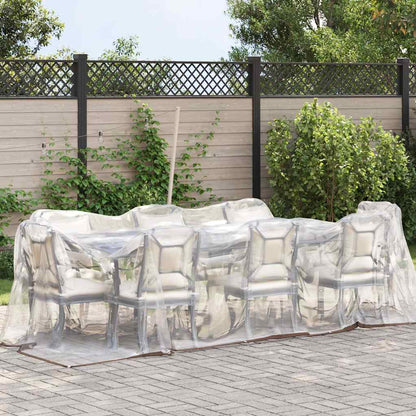 Doorzichtig zeildoek met zeilringen 2x8 m polyethyleen