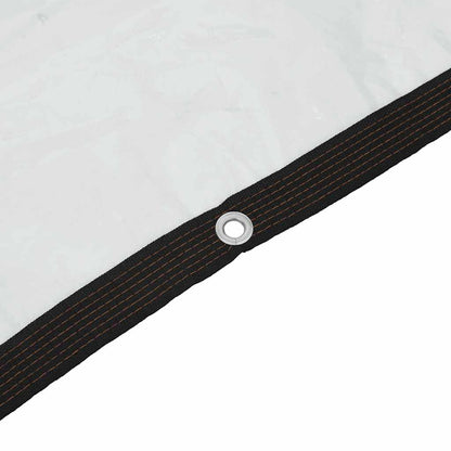 Doorzichtig zeildoek met zeilringen 2x8 m polyethyleen