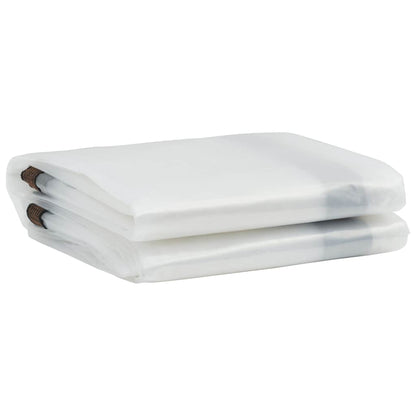 Doorzichtig zeildoek met zeilringen 2x10 m polyethyleen