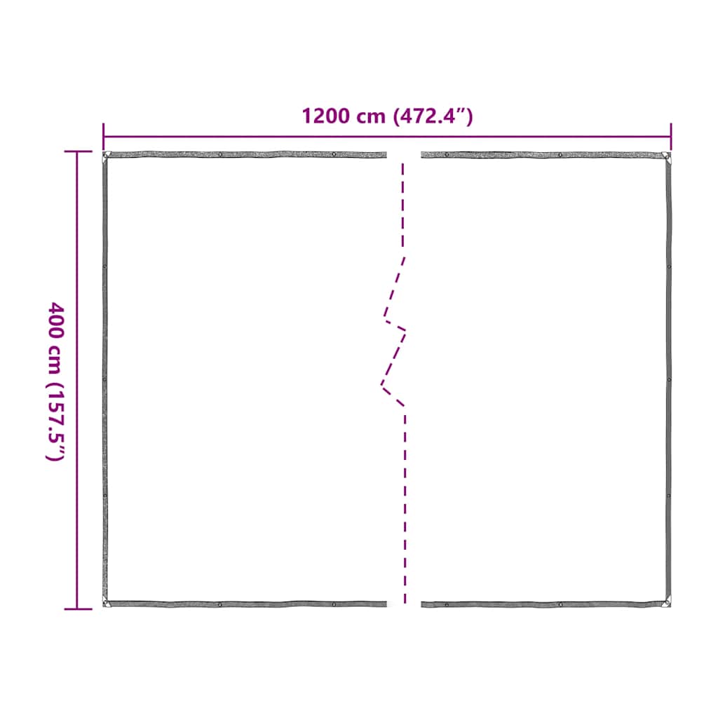Doorzichtig Zeildoek Met Zeilringen Polyethyleen 4 x 12 m