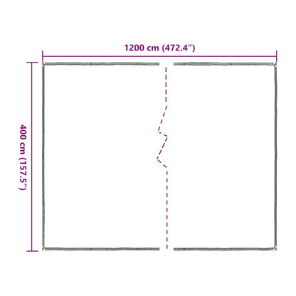 Doorzichtig Zeildoek Met Zeilringen Polyethyleen 4 x 12 m