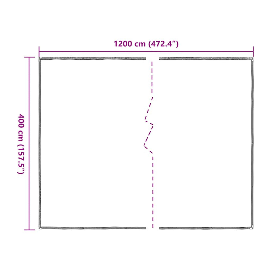 Doorzichtig Zeildoek Met Zeilringen Polyethyleen 4 x 12 m