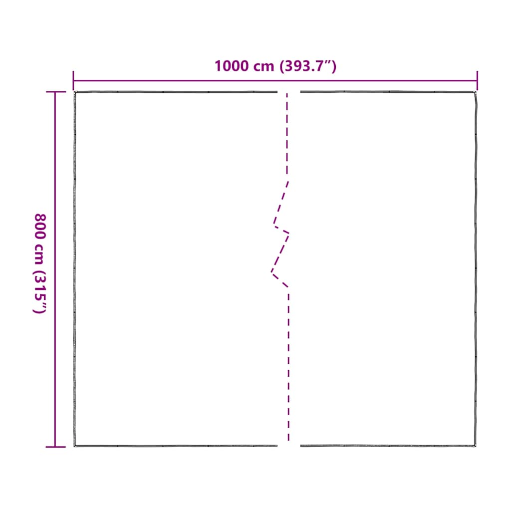Doorzichtig zeildoek met zeilringen 8x10 m polyethyleen