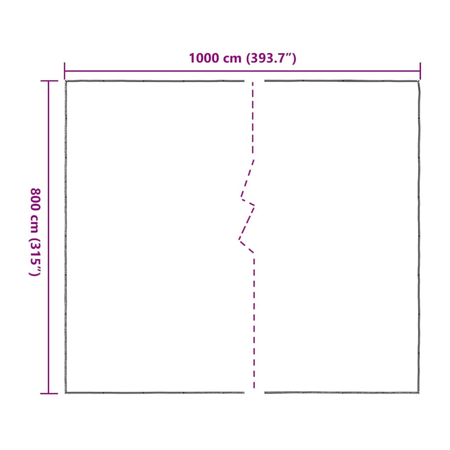 Doorzichtig zeildoek met zeilringen 8x10 m polyethyleen