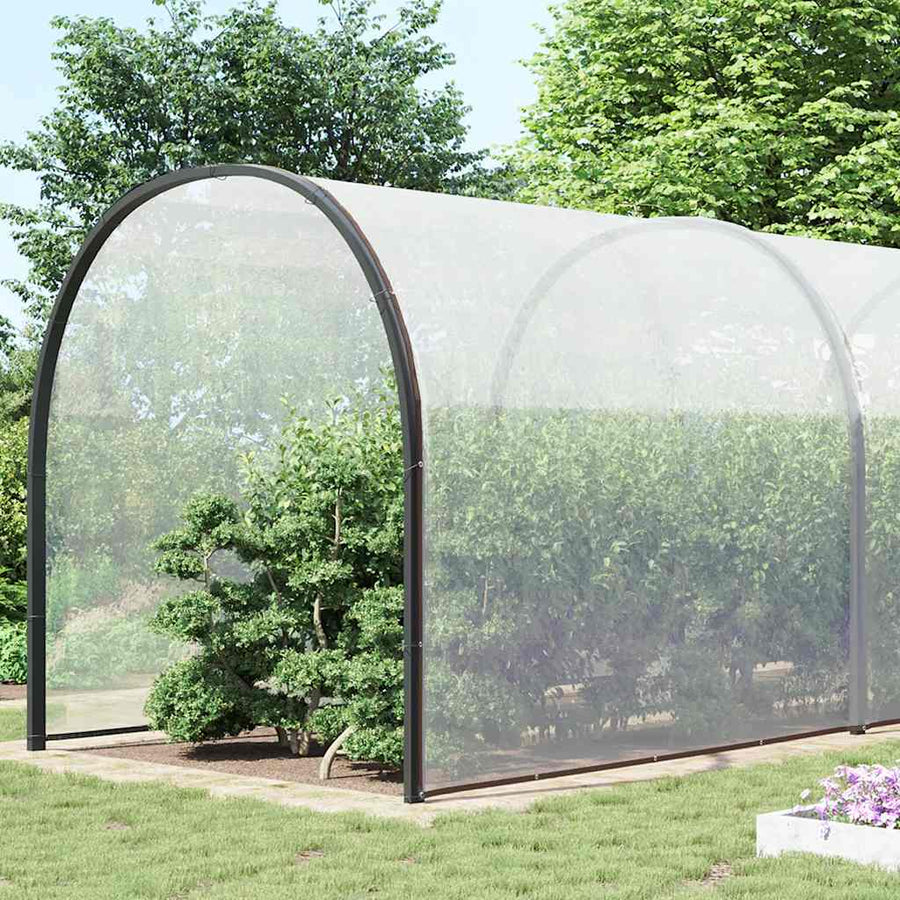 Doorzichtig zeildoek met zeilringen 10x12 m polyethyleen