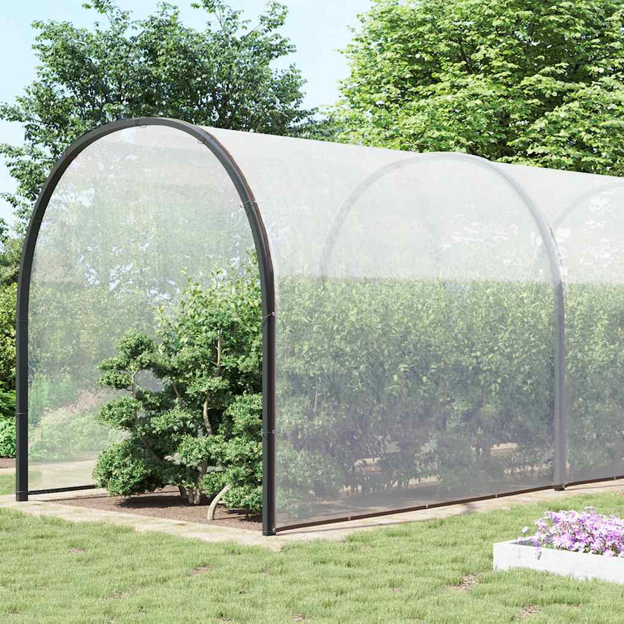 Doorzichtig zeildoek met zeilringen 12x12 m polyethyleen
