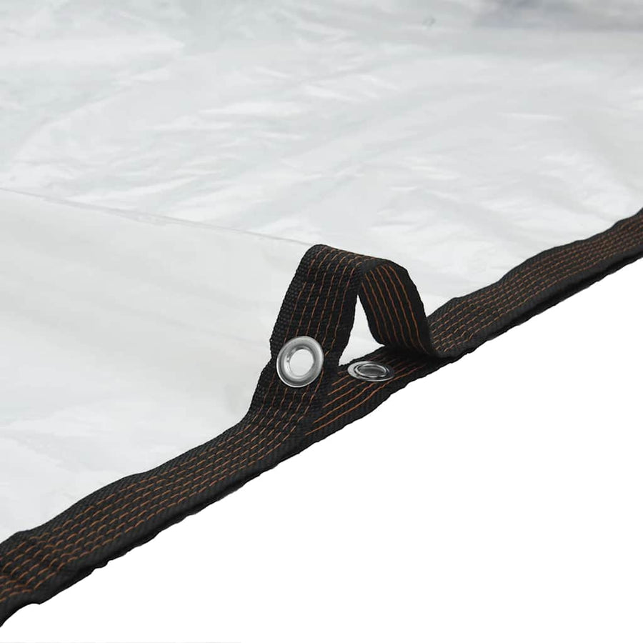Doorzichtig zeildoek met zeilringen 12x12 m polyethyleen
