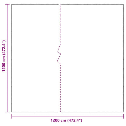 Doorzichtig zeildoek met zeilringen 12x12 m polyethyleen