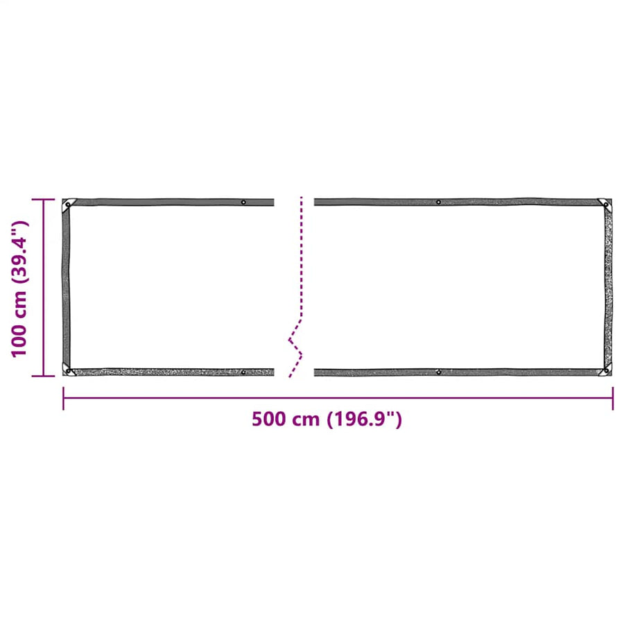 Doorzichtig Zeildoek Met Zeilringen Pvc 1 x 5 m