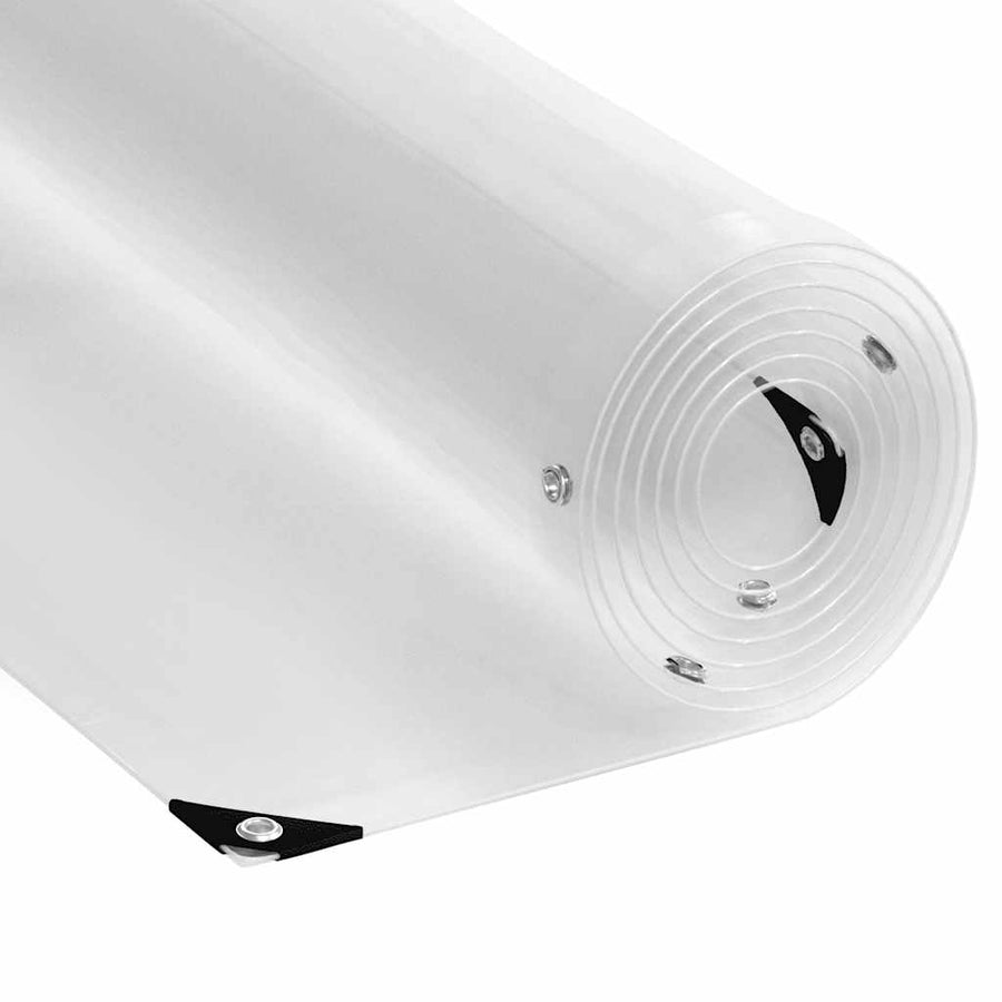 Doorzichtig zeildoek met zeilringen 1x8 m PVC