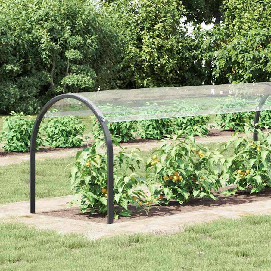Doorzichtig zeildoek met zeilringen 1x8 m PVC