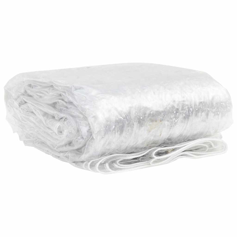 Doorzichtig zeildoek met zeilringen 1x8 m PVC