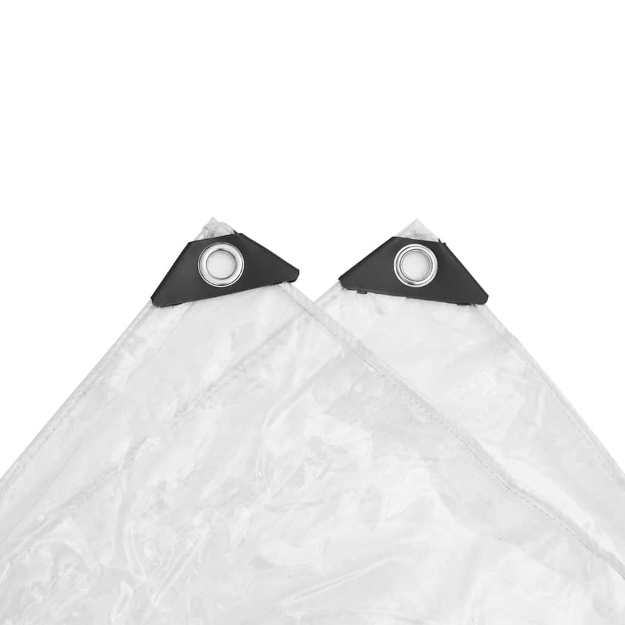 Doorzichtig zeildoek met zeilringen 1x8 m PVC