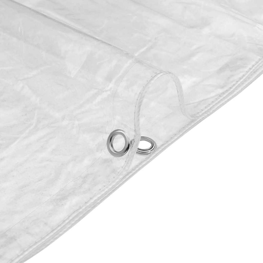 Doorzichtig zeildoek met zeilringen 1x8 m PVC