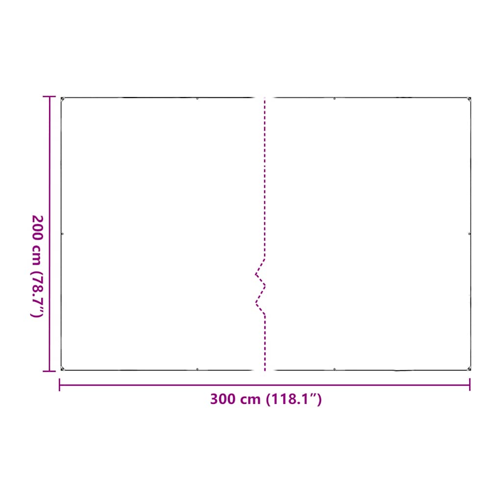 Doorzichtig zeildoek met zeilringen 2x3 m PVC