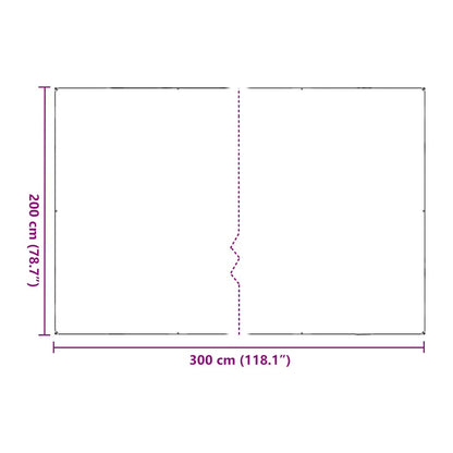 Doorzichtig zeildoek met zeilringen 2x3 m PVC