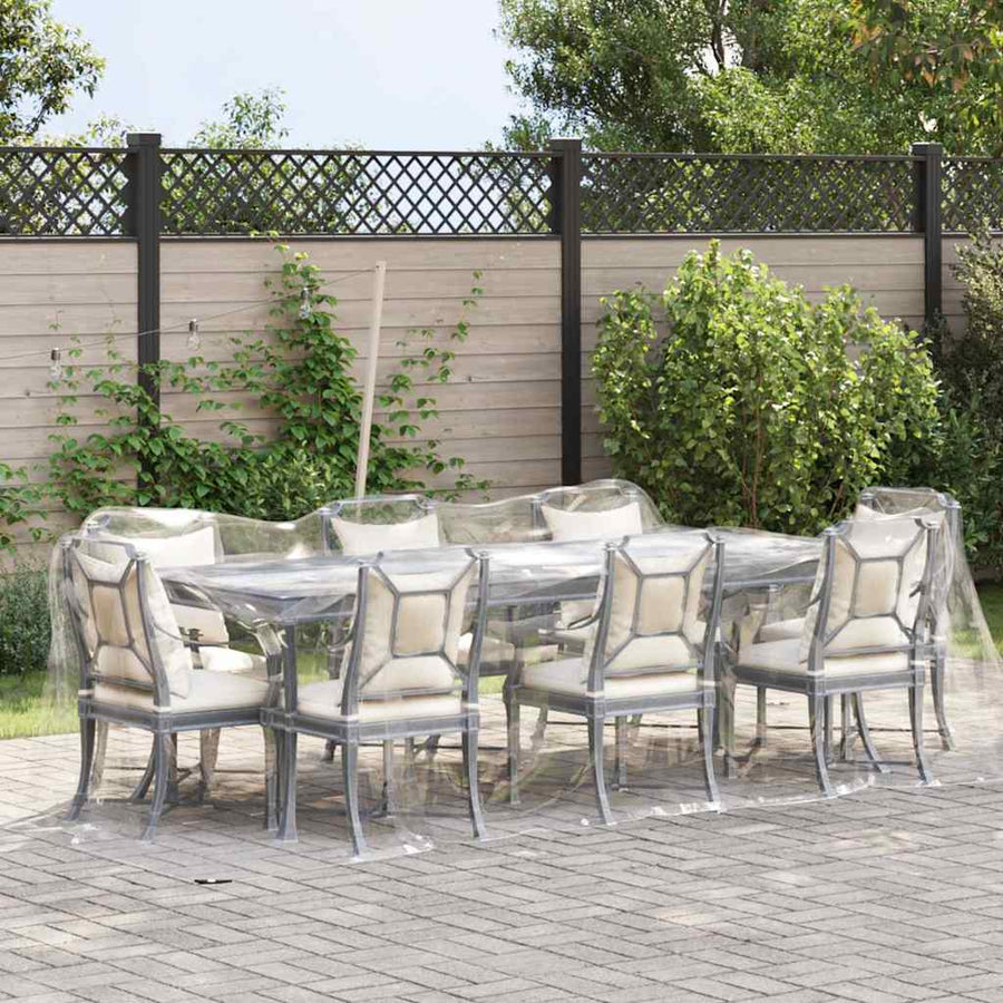 Doorzichtig zeildoek met zeilringen 2x6 m PVC