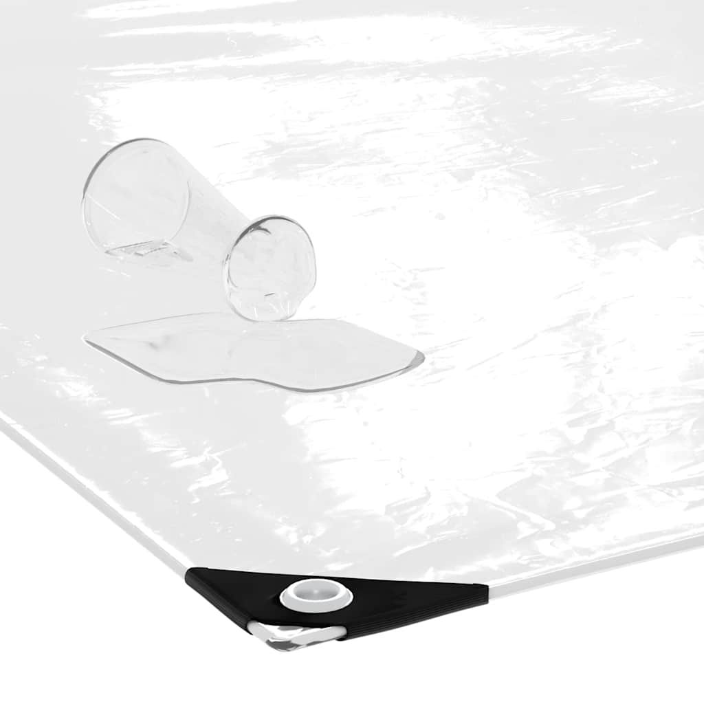 Doorzichtig zeildoek met zeilringen 4x4 m PVC