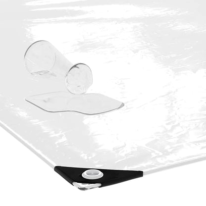 Doorzichtig zeildoek met zeilringen 4x4 m PVC