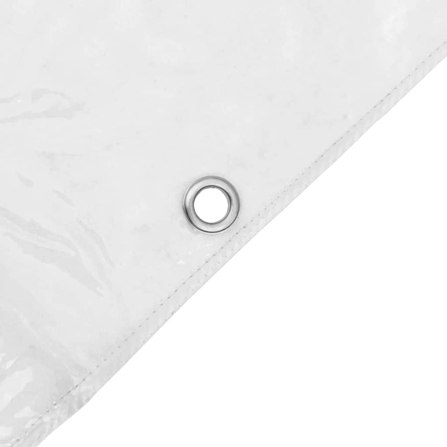 Doorzichtig zeildoek met zeilringen 5x8 m PVC