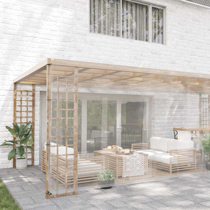 Doorzichtig zeildoek met zeilringen 6x8 m PVC