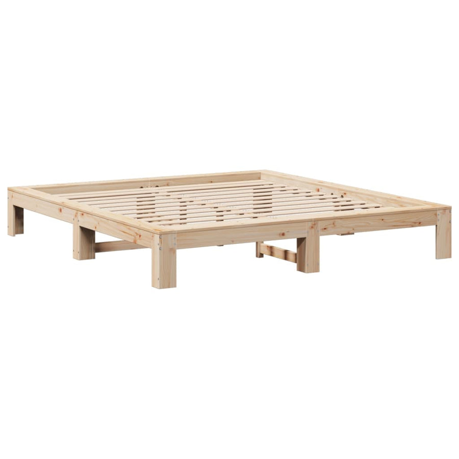 Bedframe zonder matras massief grenenhout 200x200 cm