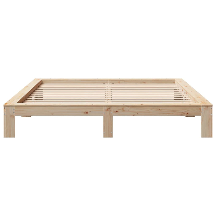 Bedframe zonder matras massief grenenhout 200x200 cm