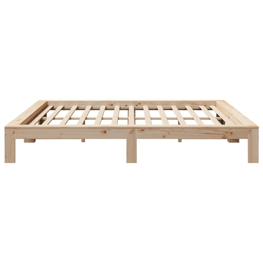 Bedframe zonder matras massief grenenhout 200x200 cm