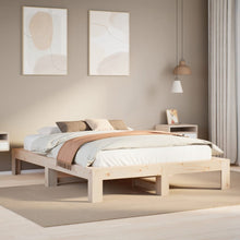 Bedframe zonder matras massief grenenhout 140x200 cm