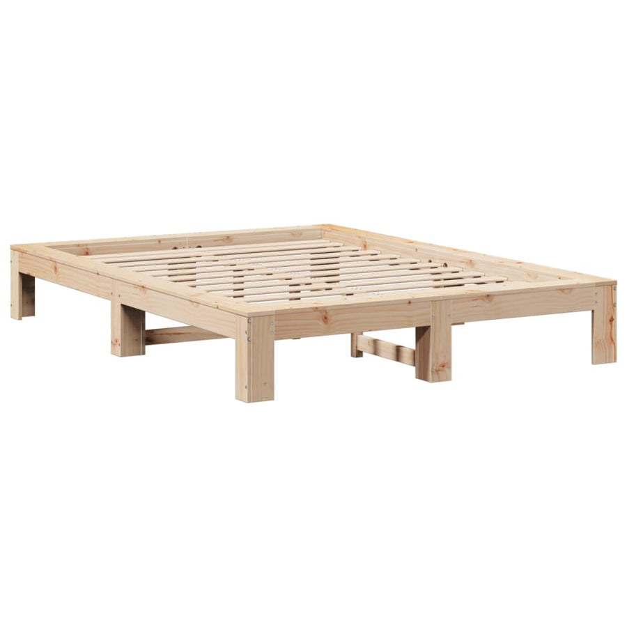 Bedframe zonder matras massief grenenhout 135x190 cm