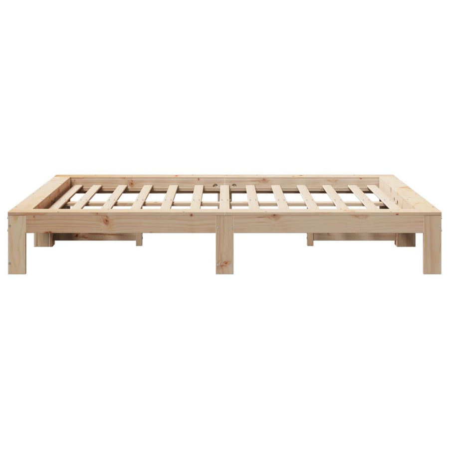 Bedframe zonder matras massief grenenhout 135x190 cm