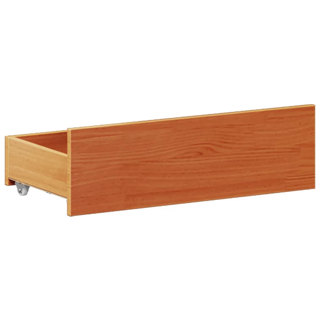 Bedframe Zonder Matras Met Hoofdbord Grenenhout Bruin 200X200Cm 200 x 200 cm