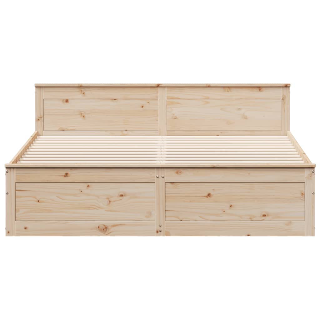 Bedframe zonder matras met hoofdbord grenenhout 180x200 cm