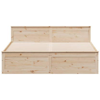 Bedframe zonder matras met hoofdbord grenenhout 180x200 cm