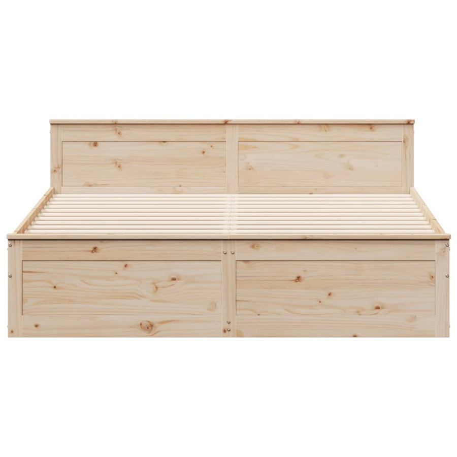 Bedframe zonder matras met hoofdbord grenenhout 180x200 cm