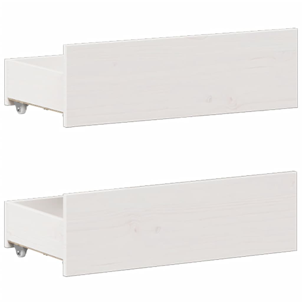 Bedframe Zonder Matras Met Hoofdbord Grenenhout 180 x 200 cm Wit