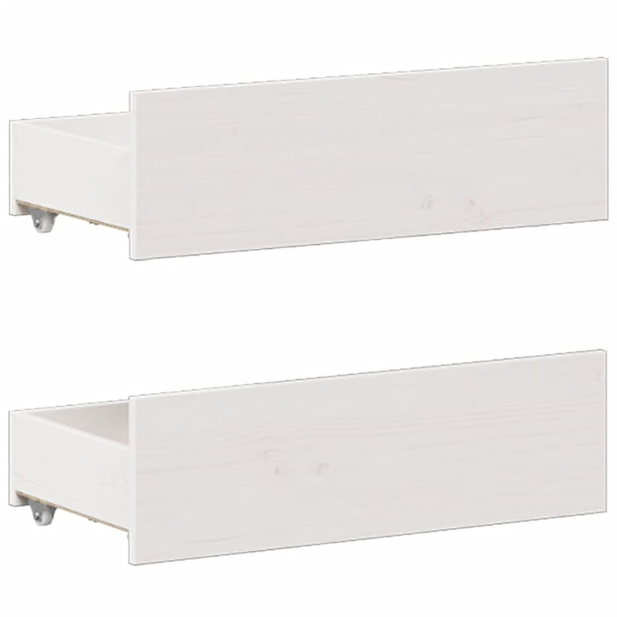 Bedframe Zonder Matras Met Hoofdbord Grenenhout 180 x 200 cm Wit