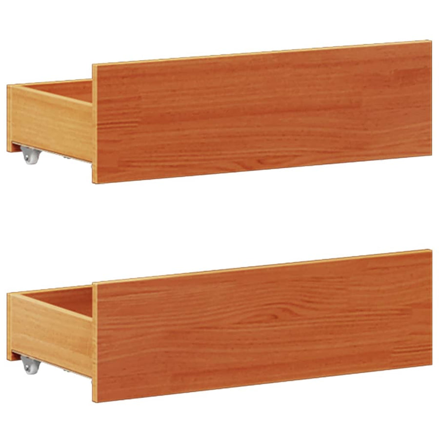 Bedframe zonder matras met hoofdbord grenenhout bruin 180x200cm