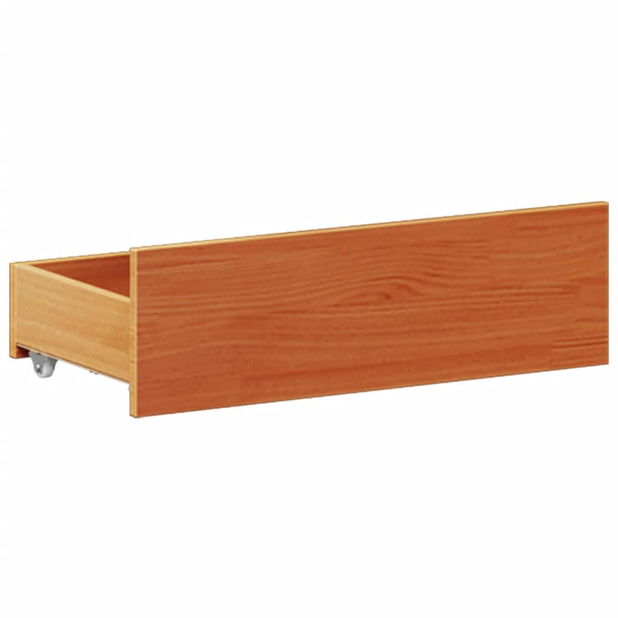 Bedframe zonder matras met hoofdbord grenenhout bruin 180x200cm
