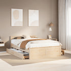 Bedframe zonder matras met hoofdbord grenenhout 160x200 cm