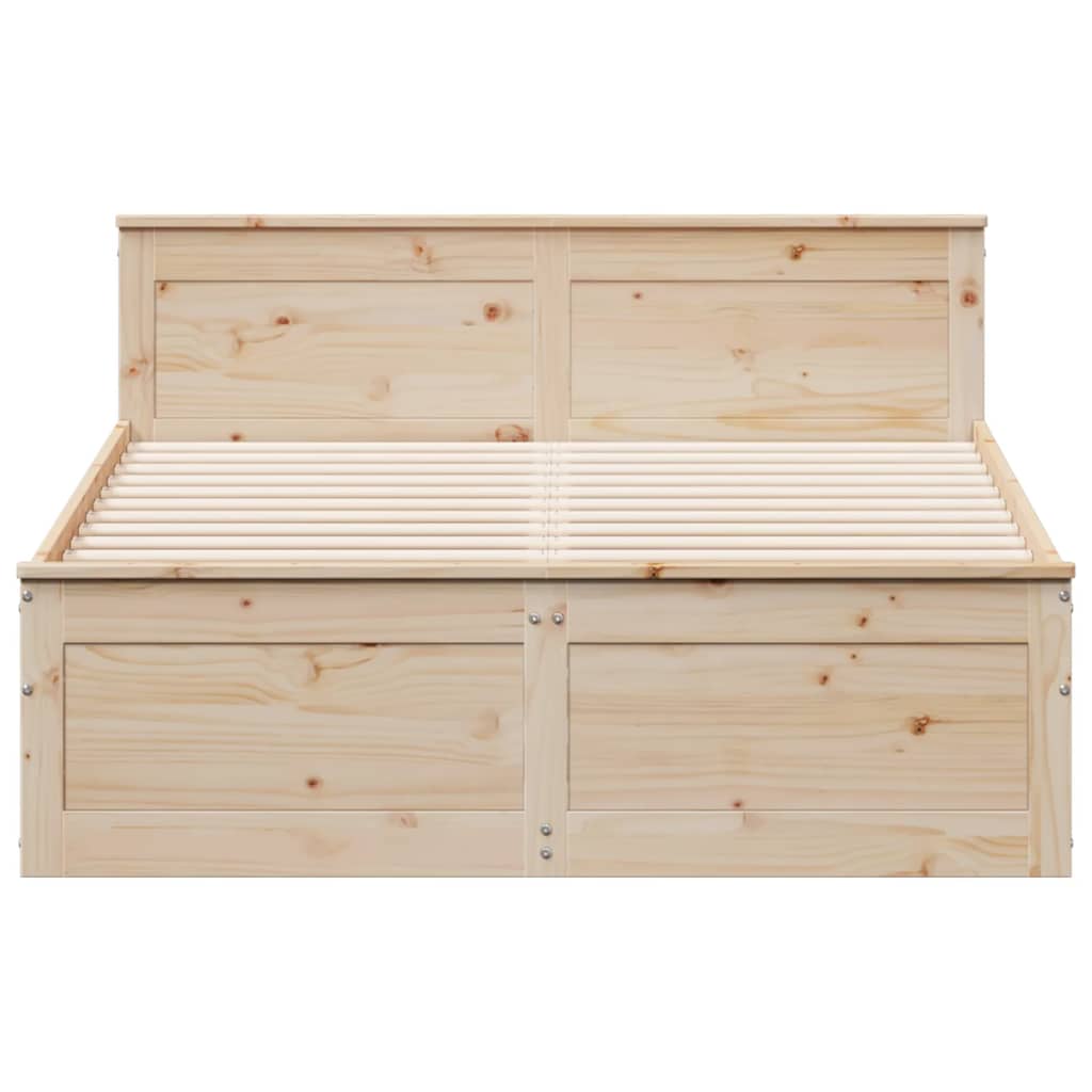 Bedframe zonder matras met hoofdbord grenenhout 150x200 cm