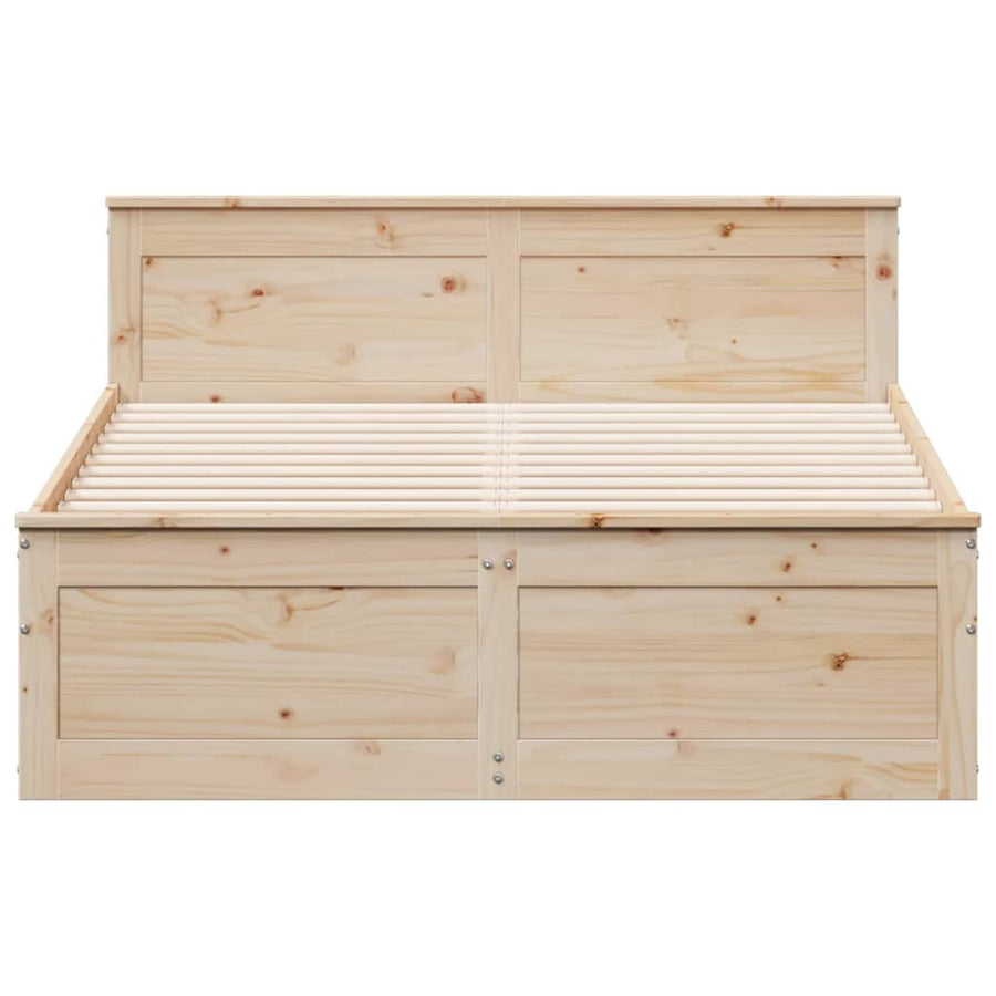 Bedframe zonder matras met hoofdbord grenenhout 150x200 cm