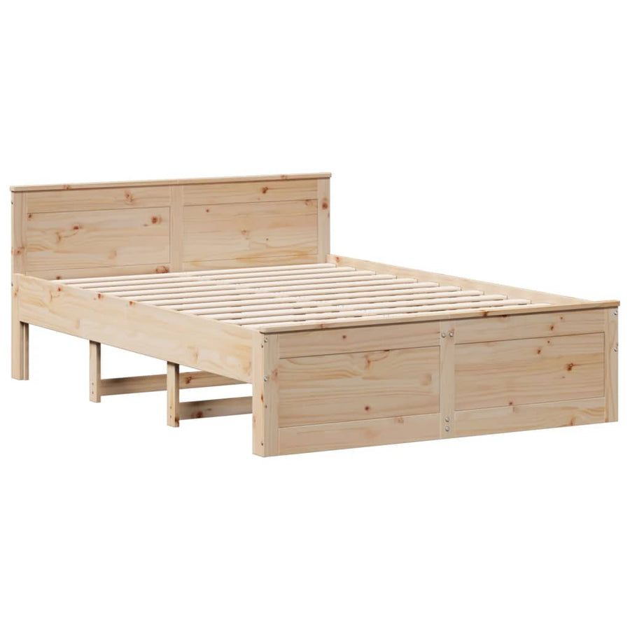 Bedframe zonder matras met hoofdbord grenenhout 150x200 cm