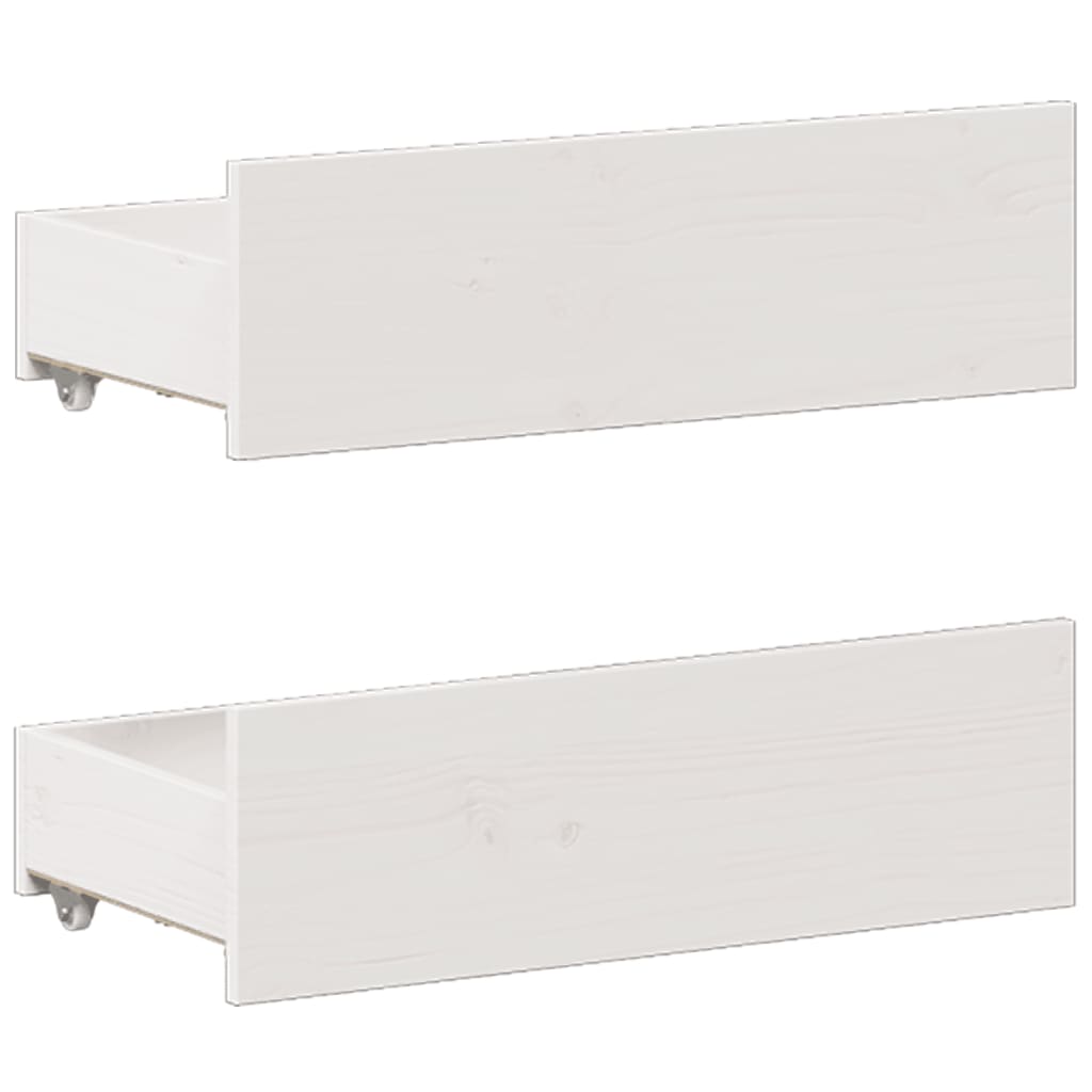 Bedframe zonder matras met hoofdbord grenenhout wit 150x200 cm