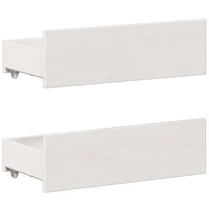 Bedframe zonder matras met hoofdbord grenenhout wit 150x200 cm