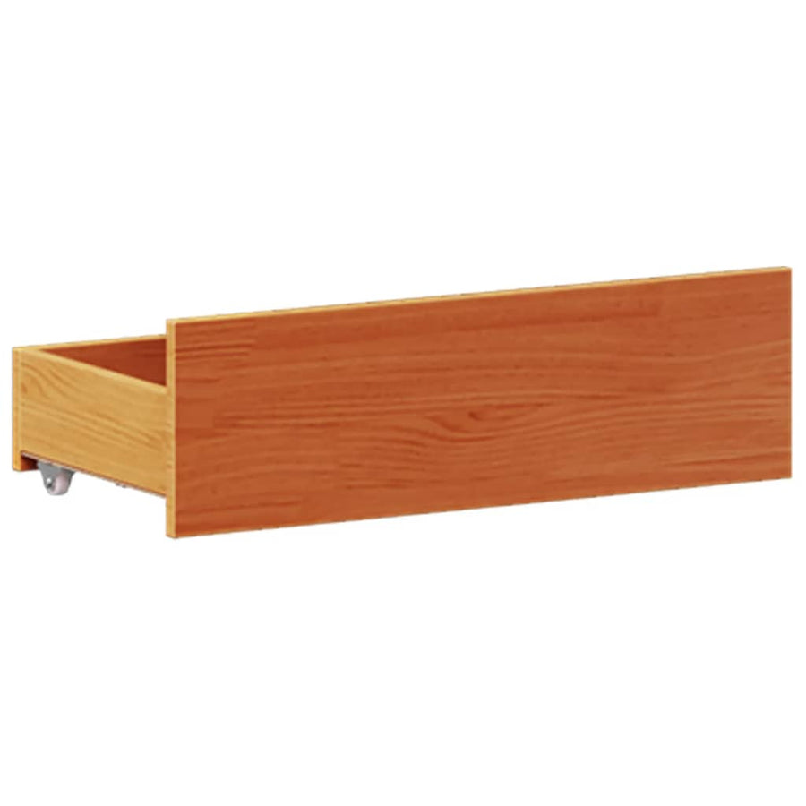 Bedframe zonder matras met hoofdbord hout wasbruin 120x200 cm