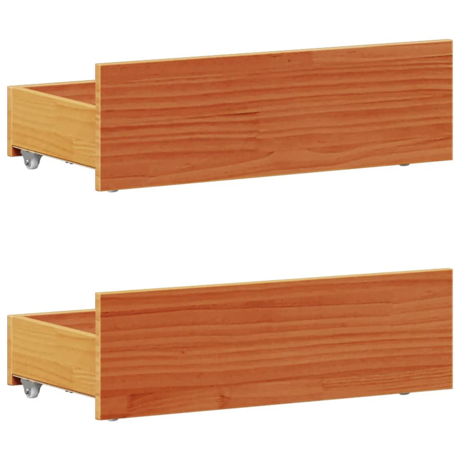 Bedframe zonder matras met hoofdbord grenenhout bruin 100x200cm