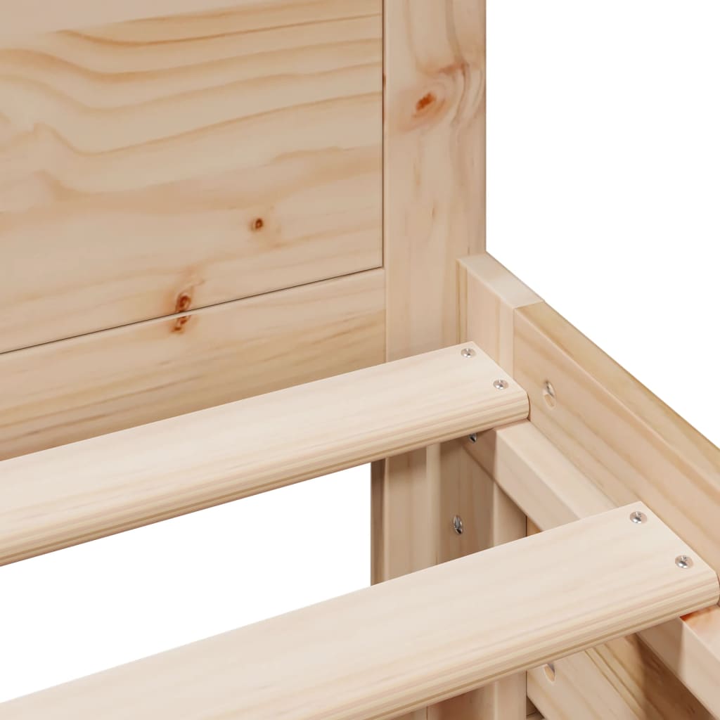 Bedframe zonder matras met hoofdbord grenenhout 90x200 cm